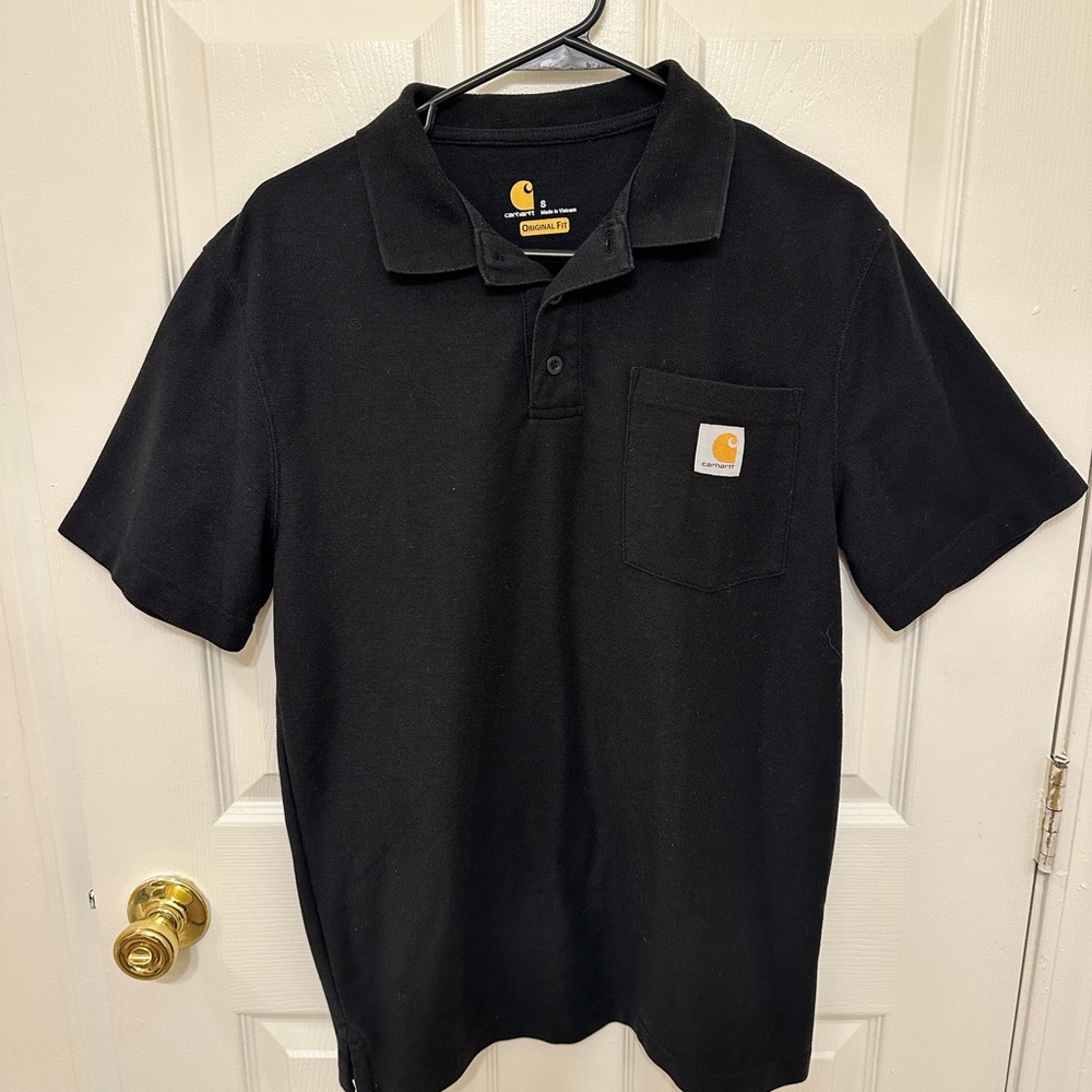 Carhartt Men's Classic Black Polo Size S